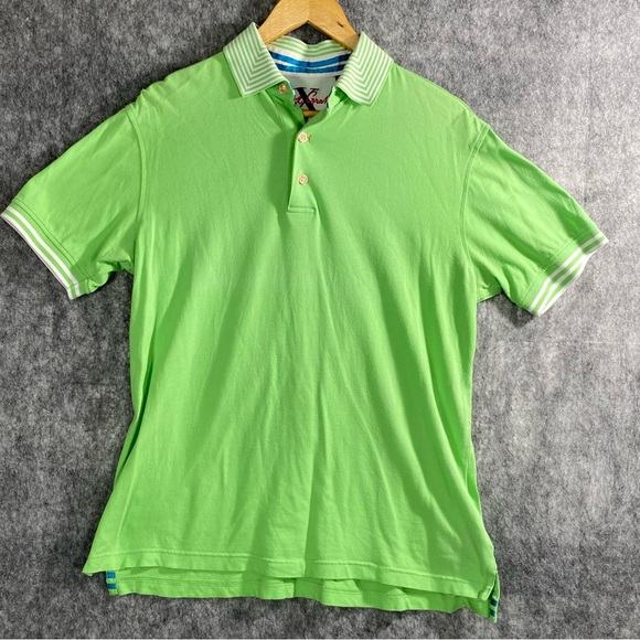 Robert Graham X Mens Green Short Sleeve Designer Polo‎ Size M - Picture 1 of 12